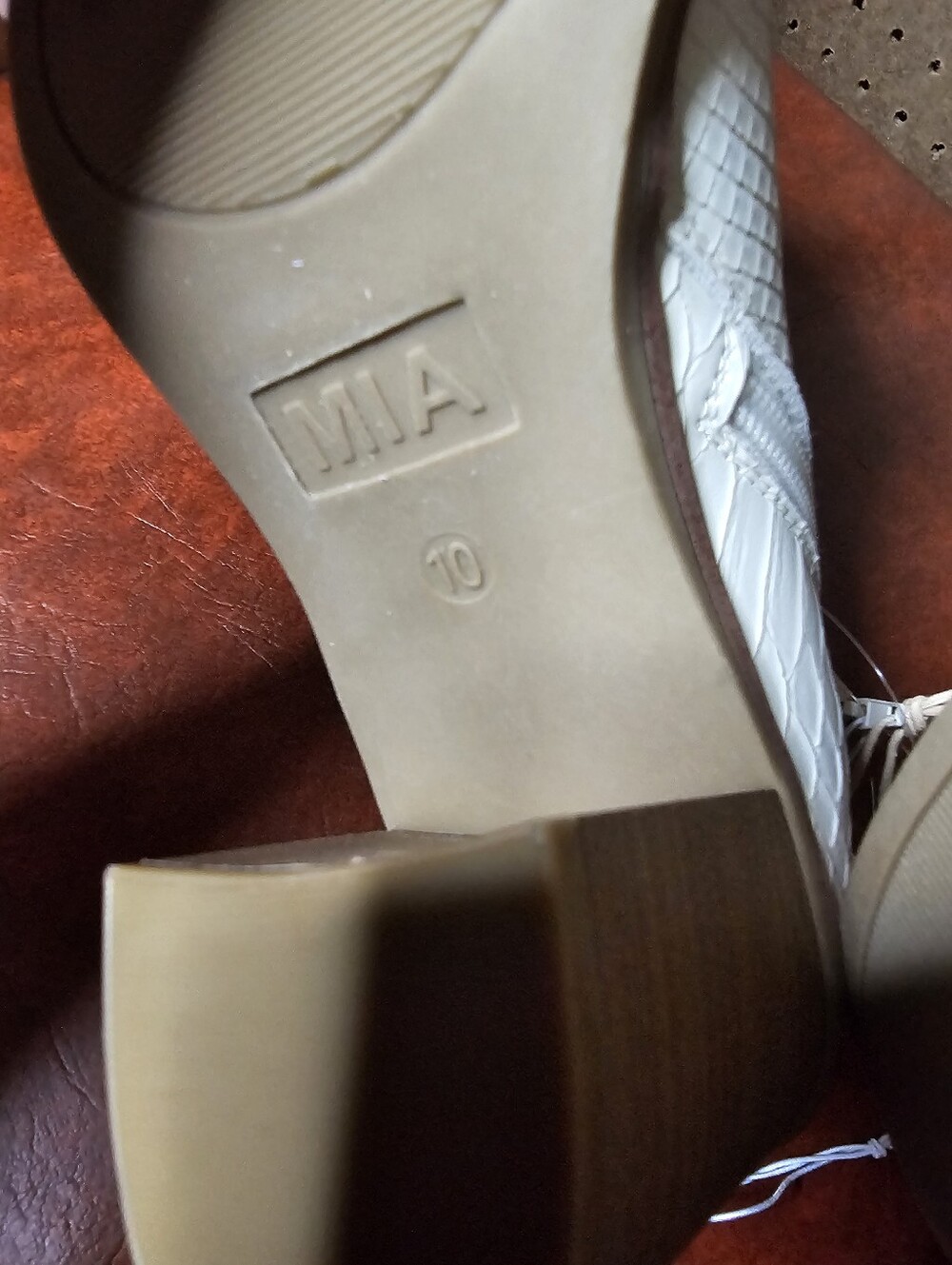 MIA Women's Ivory Textured Ankle Booties - Picture 10 of 11